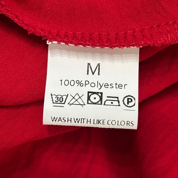 Elegant Red Women's Dress - Picture 10 of 10